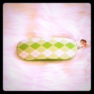 Eye Glass case green plaid